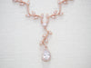 Rose gold dainty leaf Bridal necklace - RYLIE - Treasures by Agnes