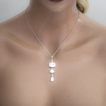 Rose gold emerald cut pendant necklace - ADELINE - Treasures by Agnes