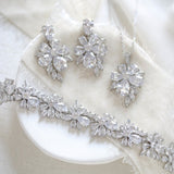 Rose gold floral cubic zirconia bridal jewelry - EMILIA - Treasures by Agnes