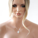 Rose gold floral cubic zirconia bridal jewelry - EMILIA - Treasures by Agnes