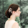 Rose gold floral hair comb with Austrian crystals - SHARON - Treasures by Agnes