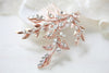 Rose gold floral hair comb with Austrian crystals - SHARON - Treasures by Agnes