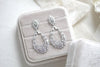 Rose gold hoop style Bridal earrings with CZ stones - KIMBERLY - Treasures by Agnes