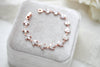 Rose gold marquise cubic zirconia Bridal bracelet - LAUREN - Treasures by Agnes