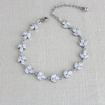 Rose gold marquise cubic zirconia Bridal bracelet - LAUREN - Treasures by Agnes