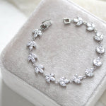 Rose gold marquise cubic zirconia Bridal bracelet - LAUREN - Treasures by Agnes