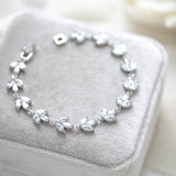 Rose gold marquise cubic zirconia Bridal bracelet - LAUREN - Treasures by Agnes