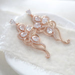 Rose gold necklace and earrings for bride - FINLEY - Treasures by Agnes