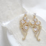 Rose gold necklace and earrings for bride - FINLEY - Treasures by Agnes