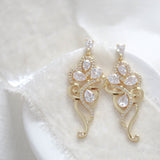 Rose gold necklace and earrings for bride - FINLEY - Treasures by Agnes