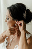 Rose gold pearl and crystal Bridal backdrop necklace - MIA - Treasures by Agnes