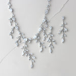 Rose gold statement backdrop necklace and earring set - APRILLE - Treasures by Agnes