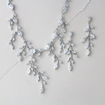 Rose gold statement backdrop necklace and earring set - APRILLE - Treasures by Agnes
