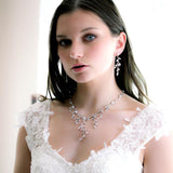 Rose gold statement backdrop necklace and earring set - APRILLE - Treasures by Agnes