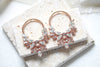 Rose gold Statement hoop earrings with morganite crystals - ANASTASIA - Treasures by Agnes