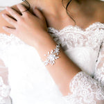 Rose gold statement Wedding bracelet - LILY - Treasures by Agnes