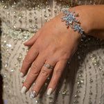 Rose gold statement Wedding bracelet - LILY - Treasures by Agnes