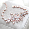 Rose gold statement Wedding bracelet - LILY - Treasures by Agnes