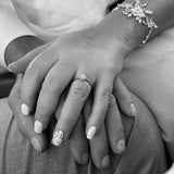 Rose gold statement Wedding bracelet - LILY - Treasures by Agnes