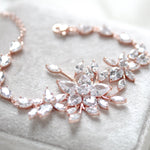 Rose gold statement Wedding bracelet - LILY - Treasures by Agnes