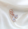 Rose gold teardrop bridal or bridesmaid earrings - PEYTON - Treasures by Agnes