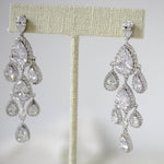 Rose gold Teardrop Chandelier bridal earrings - Treasures by Agnes