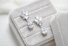 Rose gold teardrop cubic zirconia Bridal earrings - DIVINE - Treasures by Agnes