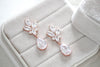 Rose gold teardrop cubic zirconia Bridal earrings - DIVINE - Treasures by Agnes