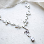 Rose gold vine necklace for bride - APRILLE - Treasures by Agnes