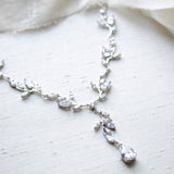 Rose gold vine necklace for bride - APRILLE - Treasures by Agnes