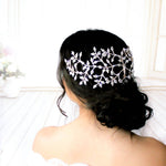 Rose gold Wedding hair piece with Austrian crystals - AURORA - Treasures by Agnes