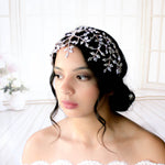 Rose gold Wedding hair piece with Austrian crystals - AURORA - Treasures by Agnes