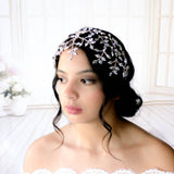 Rose gold Wedding hair piece with Austrian crystals - AURORA - Treasures by Agnes
