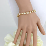 Rose gold white opal and ivory cream bridal bracelet - JULIANNA - Treasures by Agnes
