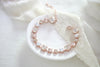 Rose gold white opal and ivory cream bridal bracelet - JULIANNA - Treasures by Agnes