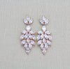 Rose gold wedding statement earrings for bride - ALICIA - Treasures by Agnes