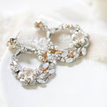 Round hoop Crystal Bridal earrings - CHRISTINE - Treasures by Agnes
