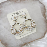 Round hoop Crystal Bridal earrings - CHRISTINE - Treasures by Agnes