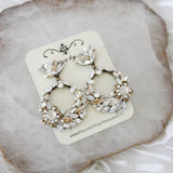 Round hoop Crystal Bridal earrings - CHRISTINE - Treasures by Agnes