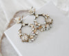 Round hoop Crystal Bridal earrings - CHRISTINE - Treasures by Agnes