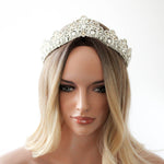 Silver Crystal Bridal tiara - JUNE - Treasures by Agnes