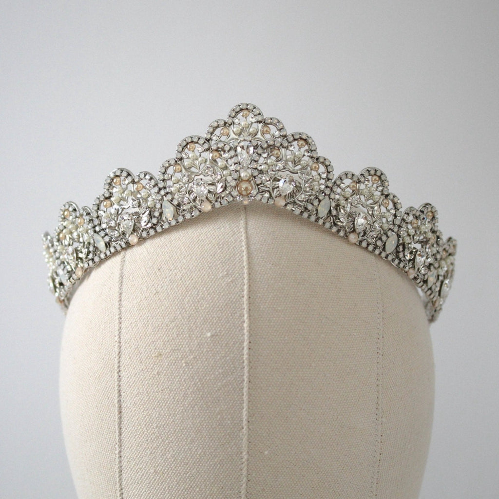 Silver Crystal Bridal tiara - JUNE - Treasures by Agnes