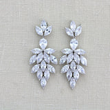 Rose gold wedding statement earrings for bride - ALICIA - Treasures by Agnes