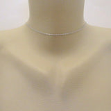 Simple Bridal Backdrop necklace created with Sterling silver - Treasures by Agnes