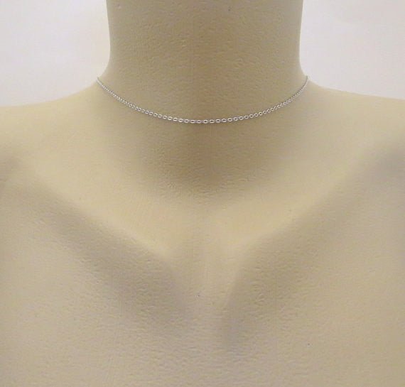 Simple Bridal Backdrop necklace created with Sterling silver - Treasures by Agnes