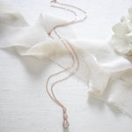 Simple Bridal Backdrop necklace created with Sterling silver - Treasures by Agnes