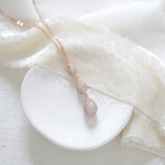 Simple Bridal Backdrop necklace created with Sterling silver - Treasures by Agnes