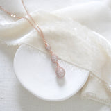 Simple Bridal Backdrop necklace created with Sterling silver - Treasures by Agnes
