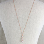 Simple Bridal Backdrop necklace created with Sterling silver - Treasures by Agnes