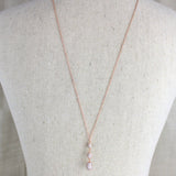 Simple Bridal Backdrop necklace created with Sterling silver - Treasures by Agnes